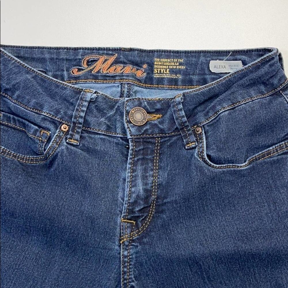 MAVI ALEXA Womens 24 Mid Rise Skinny Blue Jeans